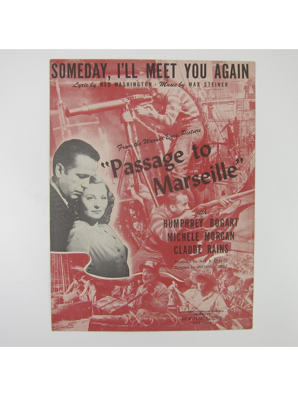 Sheet Music Someday Ill Meet You Again Passage To Marseille Humphrey Bogart 1944